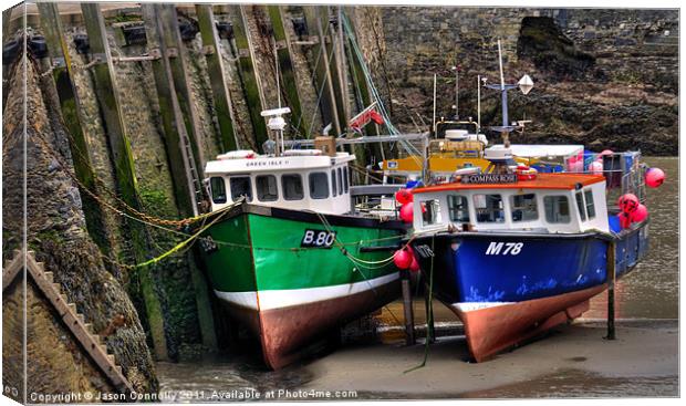 Fishing Boats, Ilfracombe Canvas Print by Jason Connolly