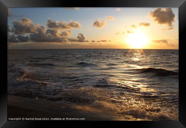 High tide sunset Framed Print by Rachel Royal