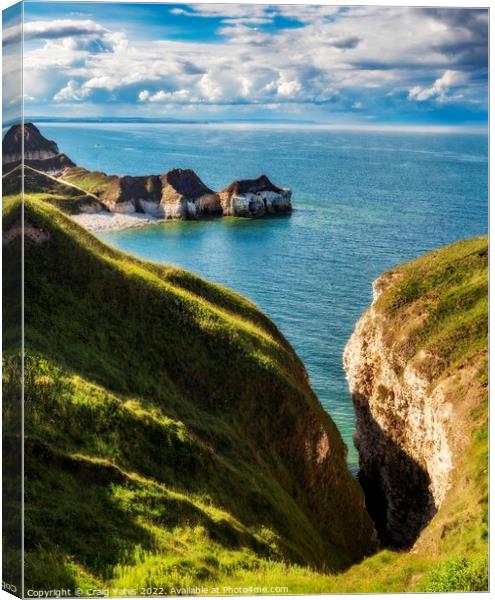 Thornwick Nab Flamborough Head Yorkshire. Canvas Print by Craig Yates