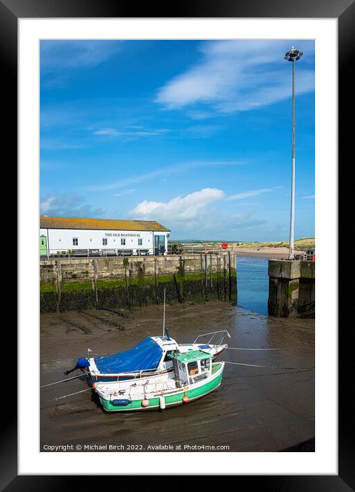 Old Boathouse Amble Framed Mounted Print by Michael Birch