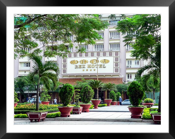 The famous Rex Hotel in Saigon, Vietnam Framed Mounted Print by Kevin Hellon