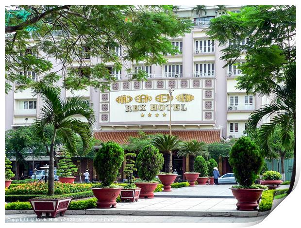 The famous Rex Hotel in Saigon, Vietnam Print by Kevin Hellon