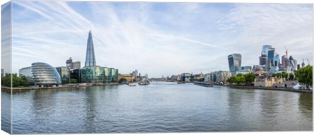London waterfront panorama Canvas Print by Jason Wells