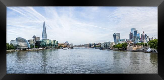 London waterfront panorama Framed Print by Jason Wells