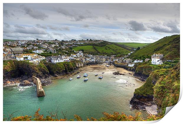 Port Isaac Harbour Print by David Wilkins