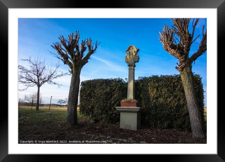 Shot of a tall monument in a park Framed Mounted Print by Ingo Menhard