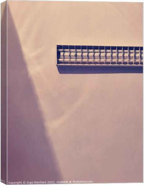 A vertical shot of a patch panel on a wall Canvas Print by Ingo Menhard
