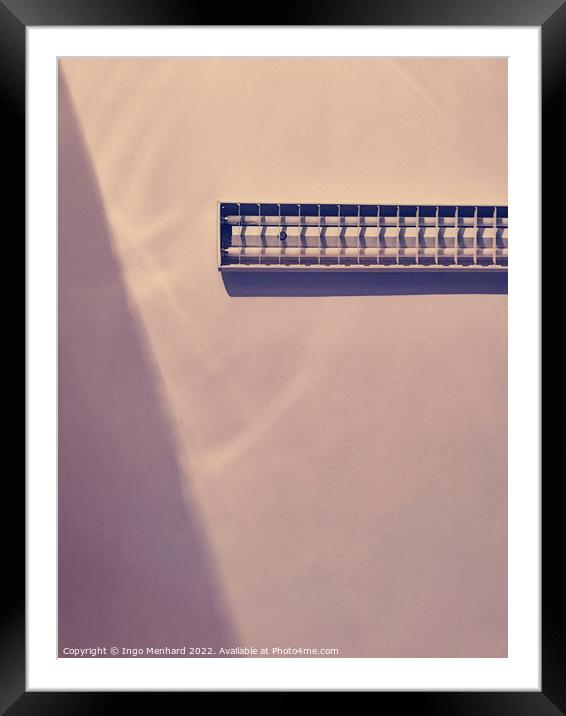 A vertical shot of a patch panel on a wall Framed Mounted Print by Ingo Menhard