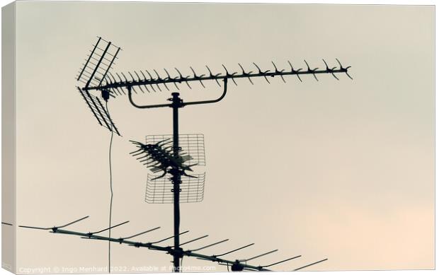 An antenna on a white background Canvas Print by Ingo Menhard