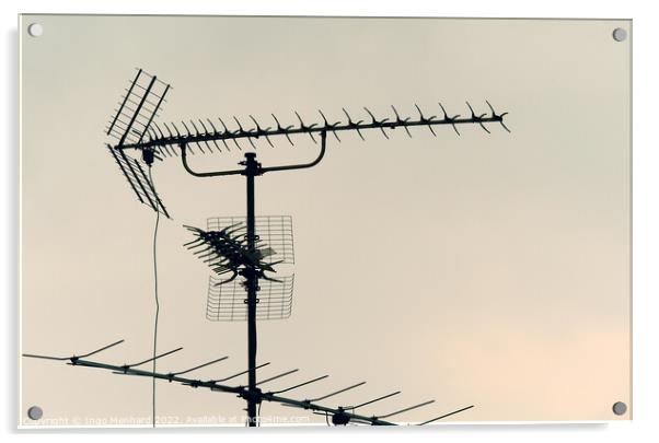 An antenna on a white background Acrylic by Ingo Menhard