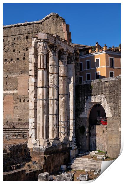 Forum of Augustus in Rome Print by Artur Bogacki