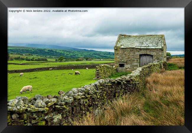 Stone Barn in Forest of Bowland  Framed Print by Nick Jenkins