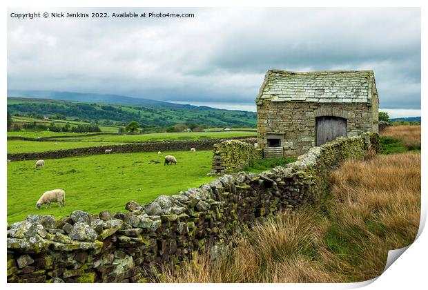 Stone Barn in Forest of Bowland  Print by Nick Jenkins