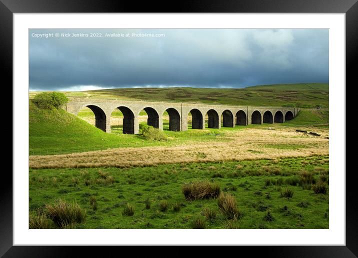 Garsdale Railway Viaduct Cumbria  Framed Mounted Print by Nick Jenkins
