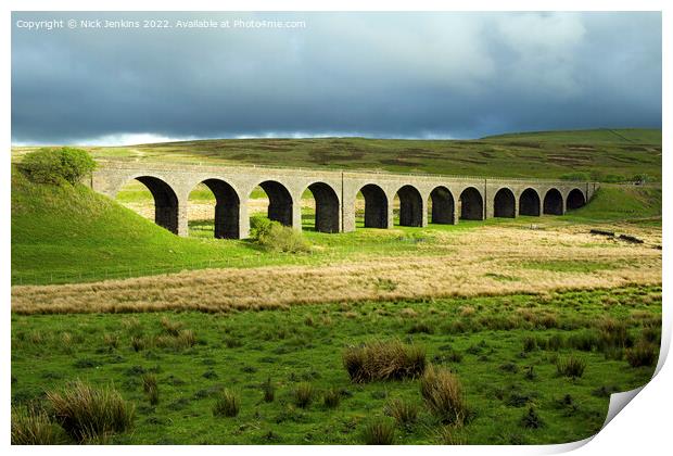 Garsdale Railway Viaduct Cumbria  Print by Nick Jenkins