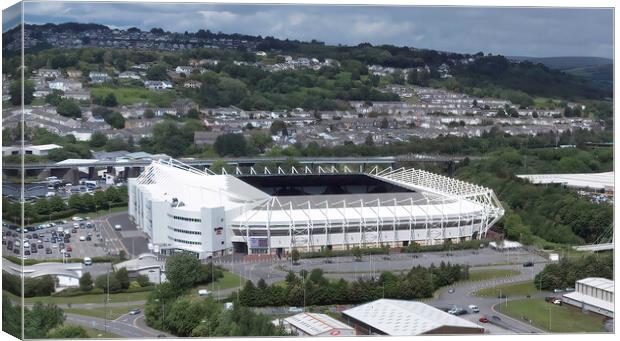 The Liberty Stadium in Swansea. Canvas Print by Leighton Collins