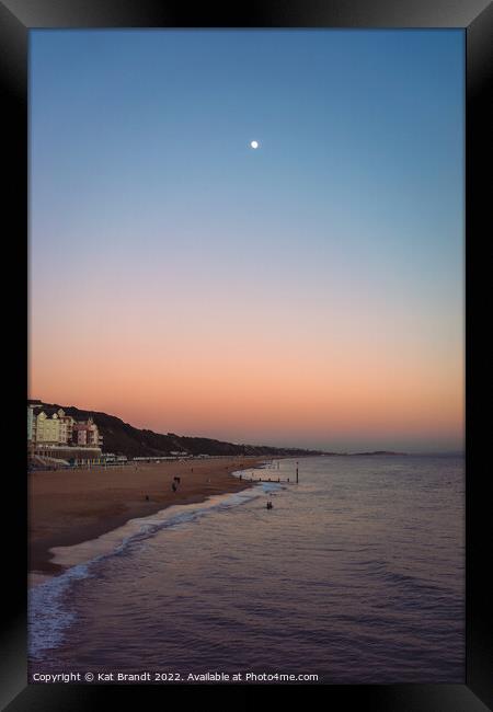 Boscombe beach during sunset Framed Print by KB Photo