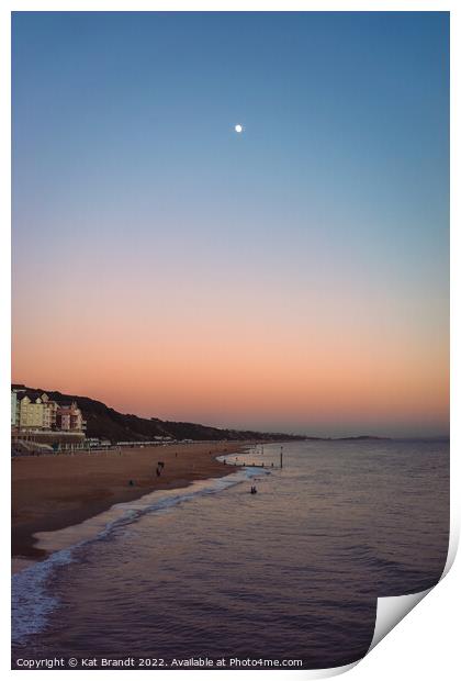 Boscombe beach during sunset Print by KB Photo