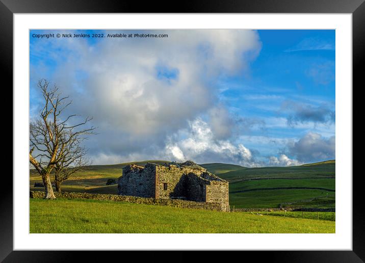Deserted Barn at Artlegarth in Cumbria  Framed Mounted Print by Nick Jenkins