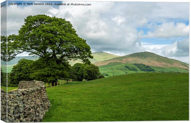 Arant Haw and Winder Howgill Fells Canvas Print by Nick Jenkins