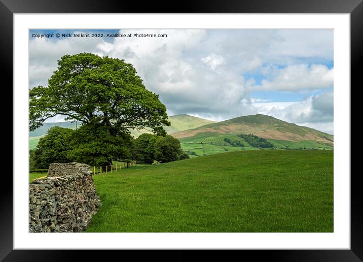 Arant Haw and Winder Howgill Fells Framed Mounted Print by Nick Jenkins