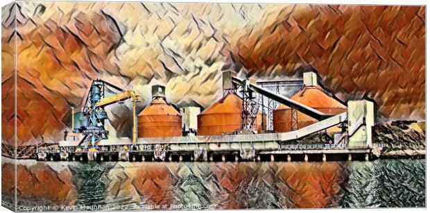 Alcan Terminal At Blyth Northumberland (Digital Art) Canvas Print by Kevin Maughan