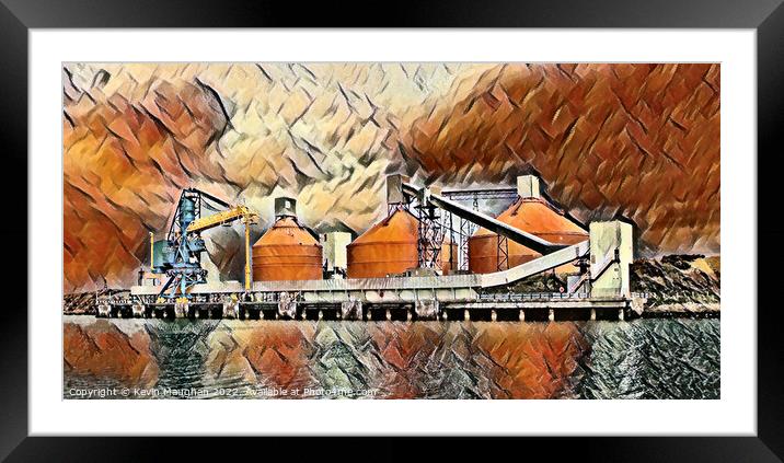 Alcan Terminal At Blyth Northumberland (Digital Art) Framed Mounted Print by Kevin Maughan