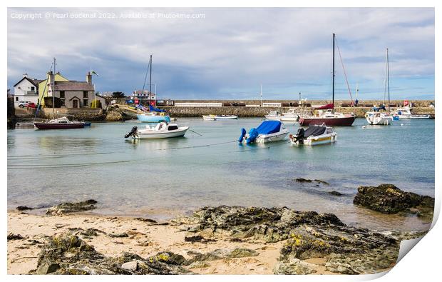 Cemaes Bay Isle of Anglesey North Wales Print by Pearl Bucknall