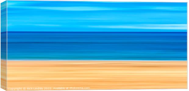 Sand Sea Sky Canvas Print by Rick Lindley