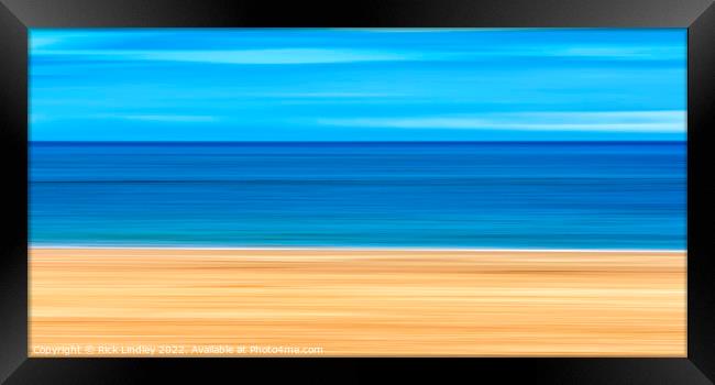 Sand Sea Sky Framed Print by Rick Lindley