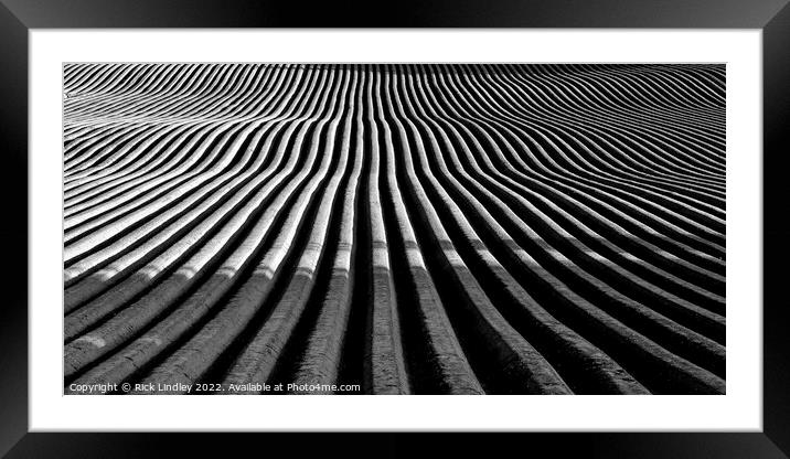 A Ploughed Field Framed Mounted Print by Rick Lindley