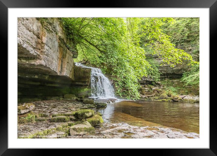 Cauldron Force Waterfall, West Burton, Wensleydale, Yorkshire Dales Framed Mounted Print by Richard Laidler