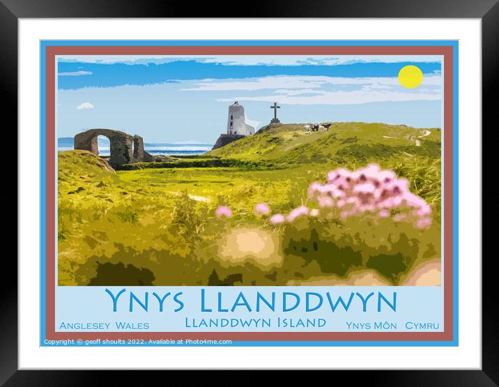 Ynys Llanddwyn, Ynys Môn Framed Mounted Print by geoff shoults