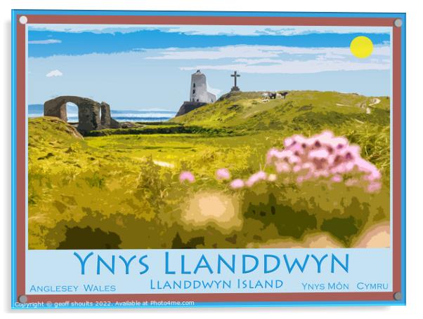 Ynys Llanddwyn, Ynys Môn Acrylic by geoff shoults