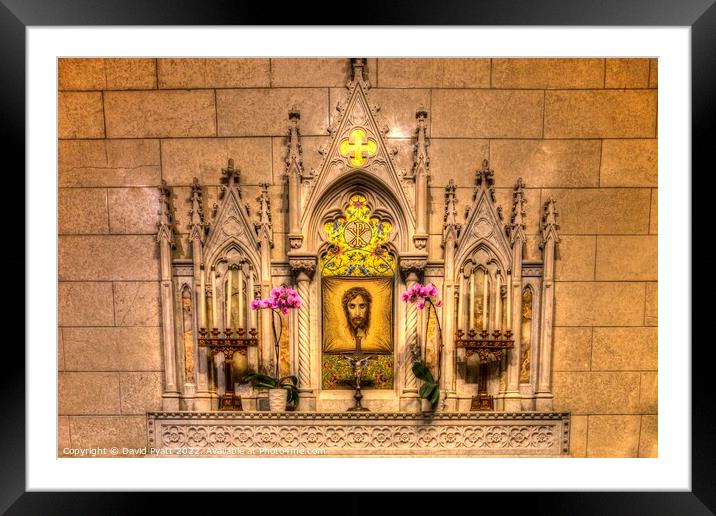 Altar Of The Holy Face St Patrick's Cathedral NY  Framed Mounted Print by David Pyatt