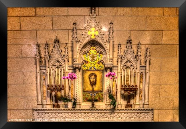 Altar Of The Holy Face St Patrick's Cathedral NY  Framed Print by David Pyatt