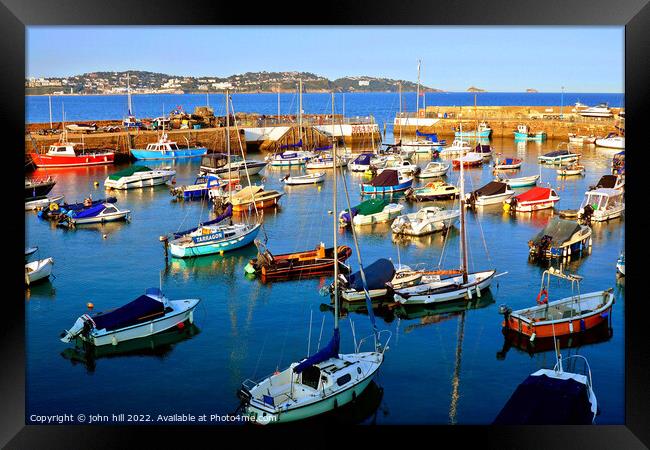 Torbay and Harbour, Paignton, Devon. UK. Framed Print by john hill