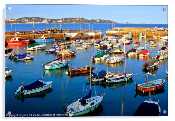 Torbay and Harbour, Paignton, Devon. UK. Acrylic by john hill
