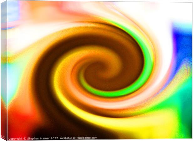 Radiant Rainbow Swirl Canvas Print by Stephen Hamer