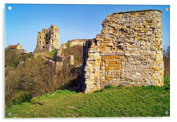 Scarborough Castle Acrylic by Darren Galpin