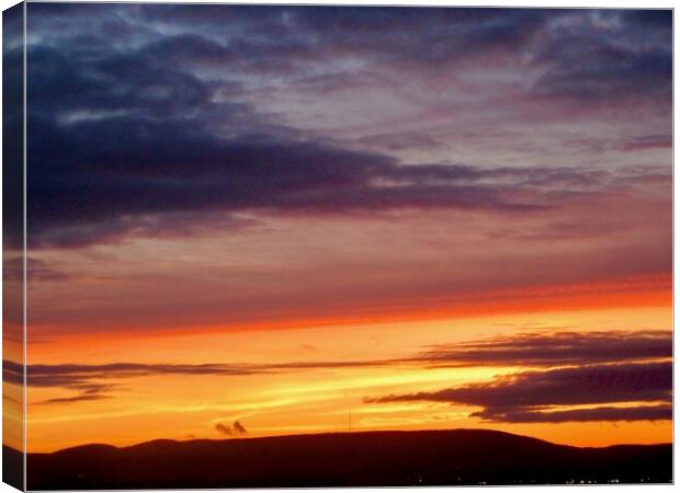 Sunset over the Gatineau Canvas Print by Stephanie Moore