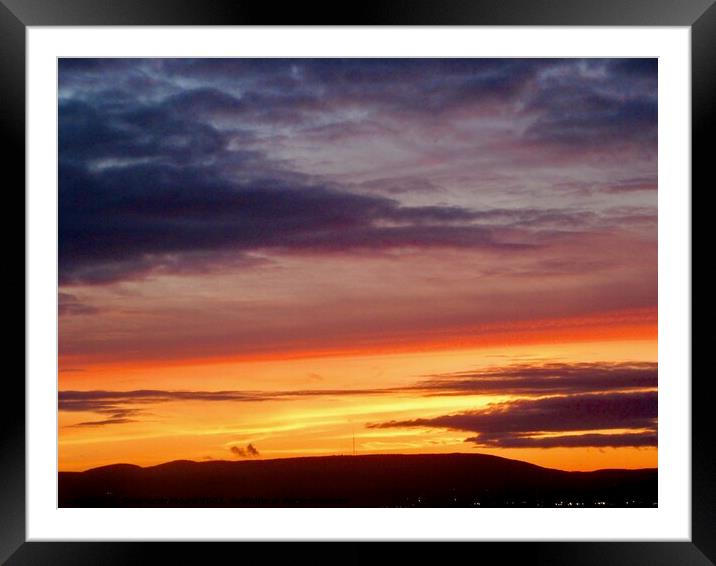Sunset over the Gatineau Framed Mounted Print by Stephanie Moore