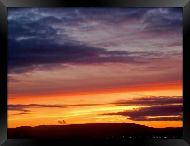 Sunset over the Gatineau Framed Print by Stephanie Moore
