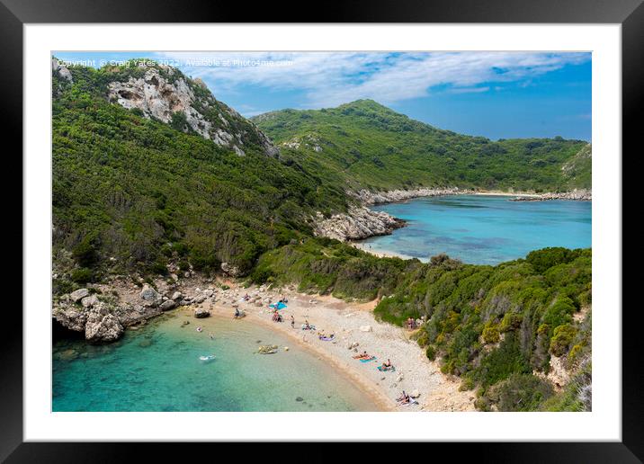 Porto Timoni Beach Corfu Greece Framed Mounted Print by Craig Yates