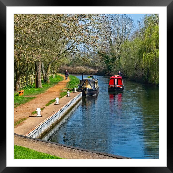 Almost at Aldermaston Lock Framed Mounted Print by Joyce Storey