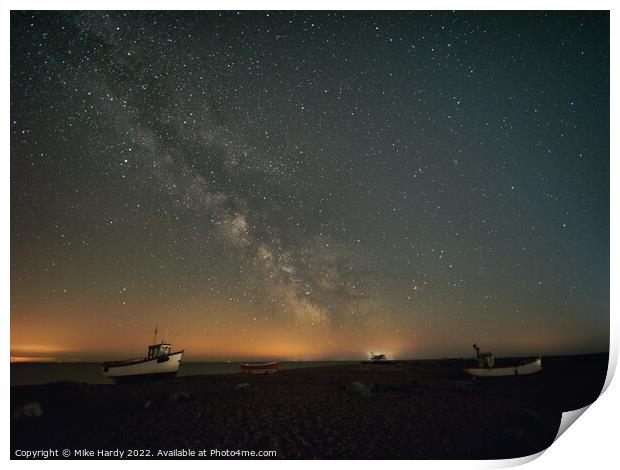 Dungeness plains beneath the Milky Way Print by Mike Hardy