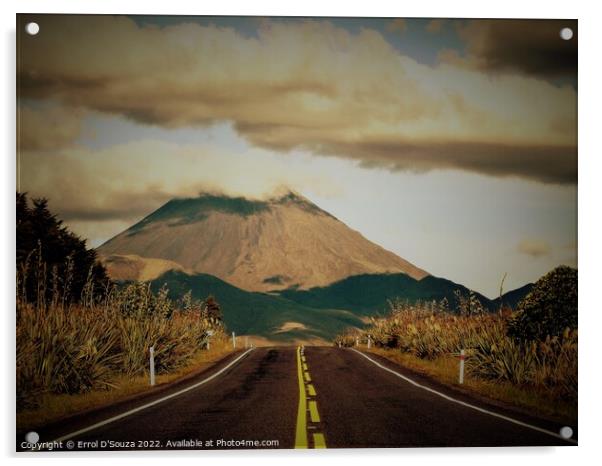 Mount Ngauruhoe Acrylic by Errol D'Souza