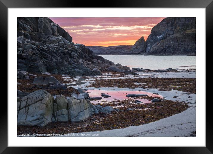 Kilvickeon Beach Sunset Framed Mounted Print by Heidi Stewart