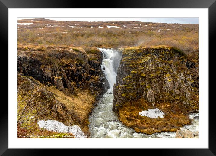 Fardagfoss Framed Mounted Print by David Hare