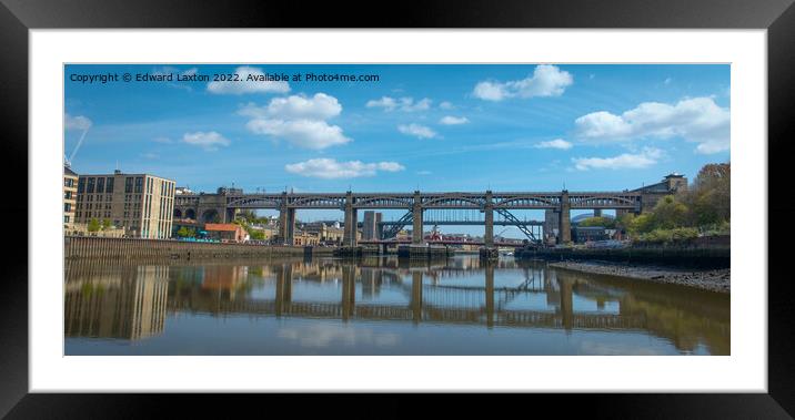 Tyne Bridges Framed Mounted Print by Edward Laxton